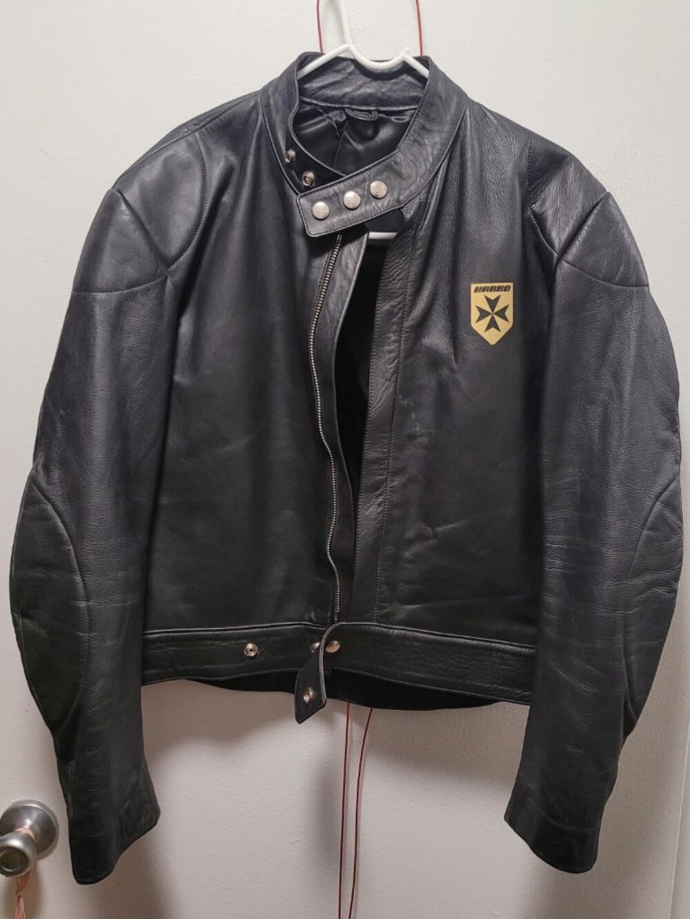 HARRO Black Leather Motorcycle Combi Size 52